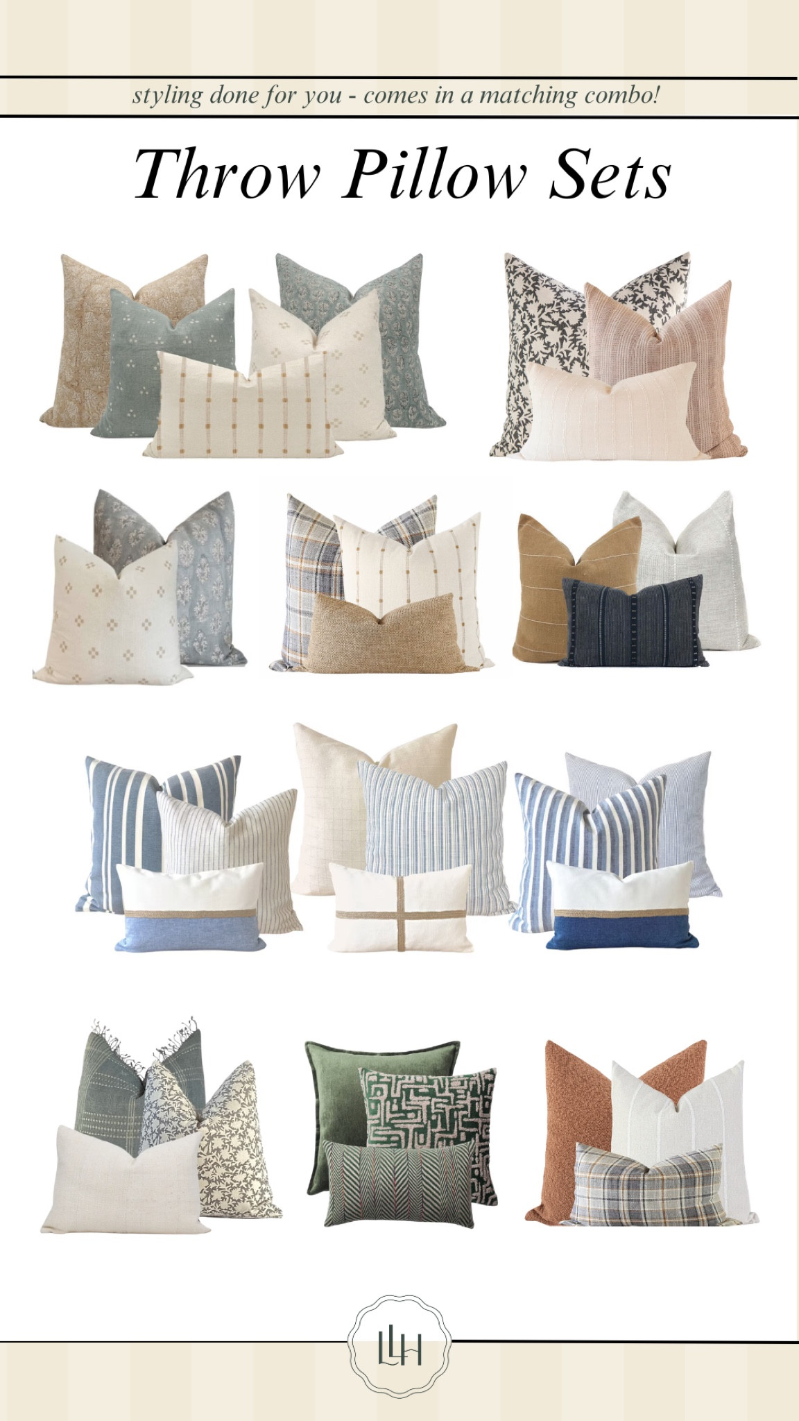 Matching sets of throw pillows that make styling easy! Shop these small business throw pillows to support artists and make designing your living room a breeze.

Throw Pillows | Matching Throw Pillow | Etsy Pillows | Living Room Pillows | Sofa Pillows 

#LTKsalealert #LTKfamily #LTKhome
