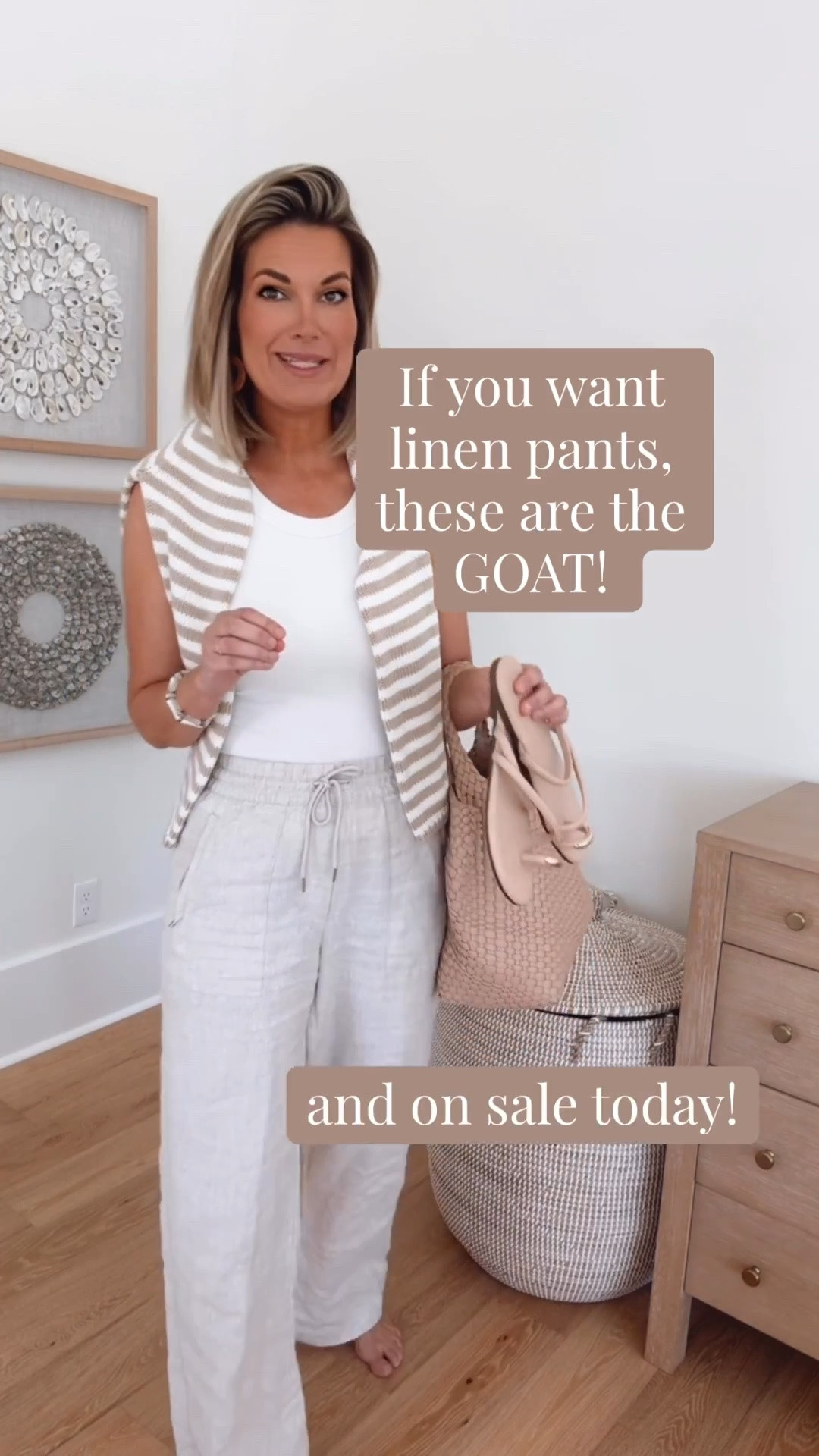 The BEST linen pants - and I have tried dozens - are on sale!  These sold out last year around this time in the popular colors in tall sizes. True to size.  I am 5’11” in the tall and small built in bra tank. Sandals true to size.

#LTKTall #LTKSaleAlert #LTKTravel