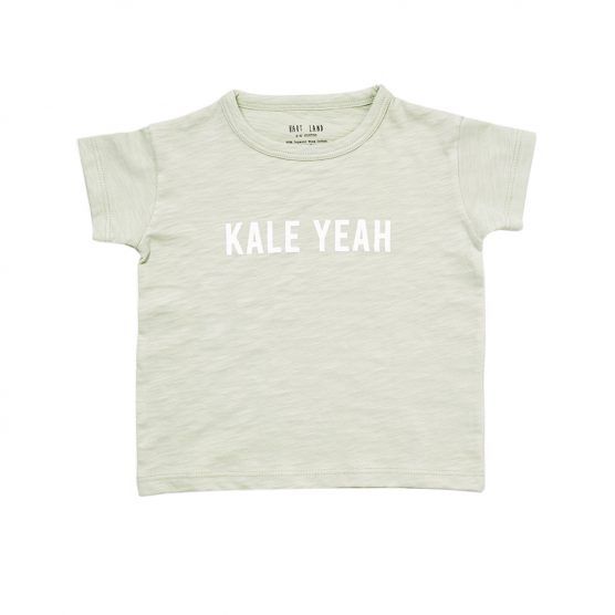 HART + LAND Baby/Toddler/Big Kid Organic Short Sleeve Graphic Tee- Kale Yeah | The Tot