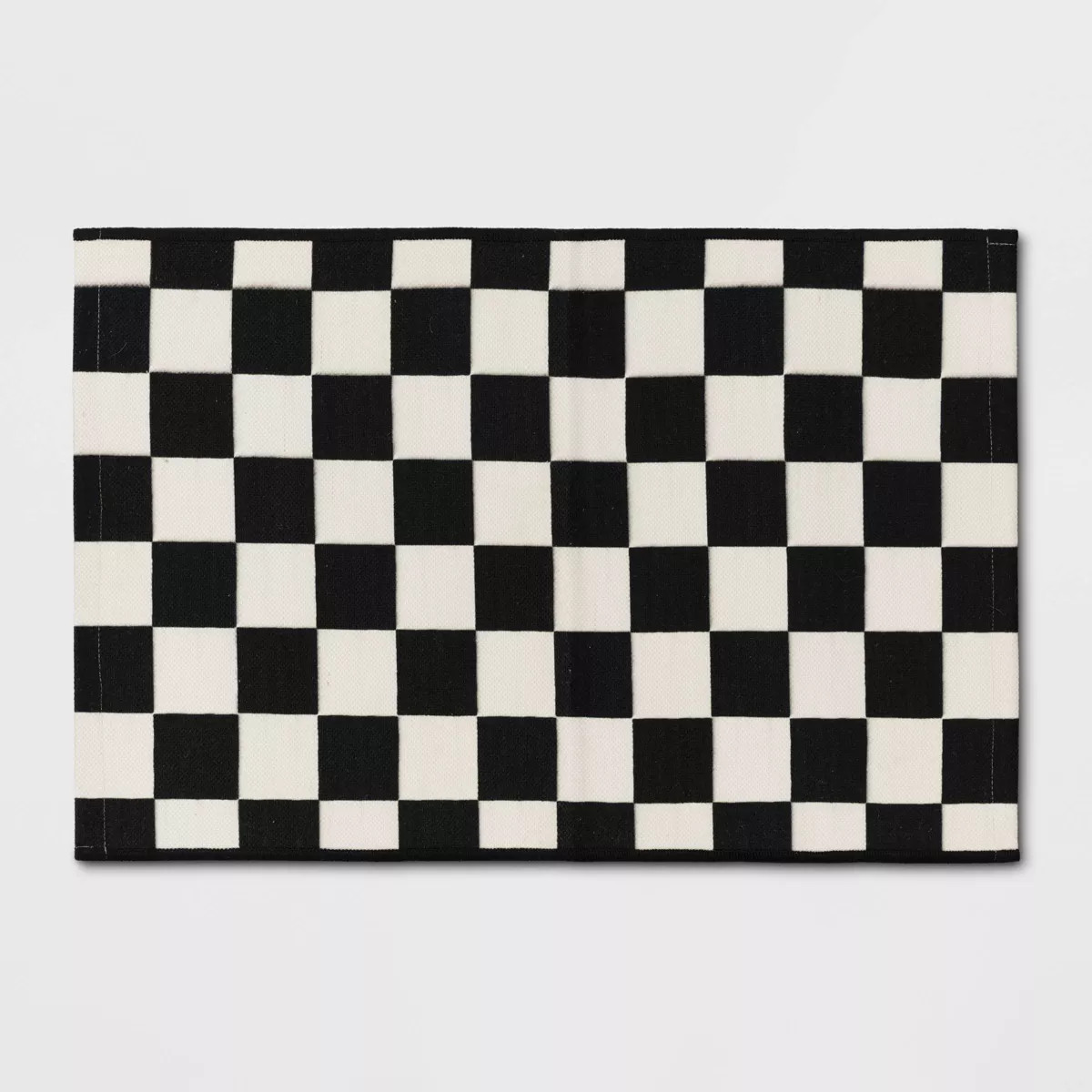 2'x3' Washable Checkered Scatter Accent Rug Black/White - Room Essentials™ | Target