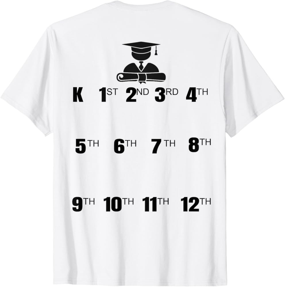 Handprint Chart Tee Grow with Me School Year Growth K-12 T-Shirt | Amazon (US)