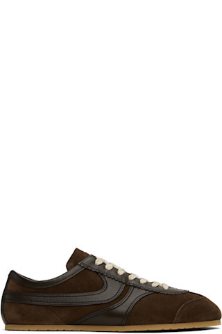 Dries Van Noten - Brown Suede Sneakers | SSENSE
