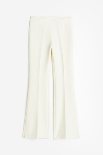 Flared Twill Pants - Cream - Ladies | H&M US | H&M (US + CA)