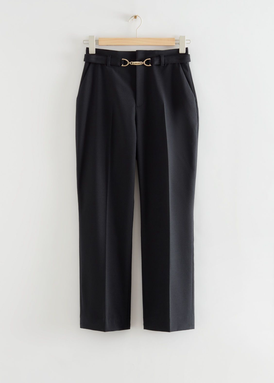 Belted High Waist Cropped Trousers | & Other Stories US