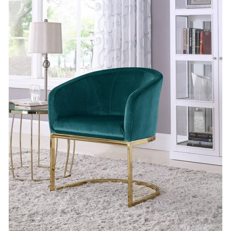 Chic Home Livorno Chair and a Half, Teal Blue and Gold - Walmart.com | Walmart (US)