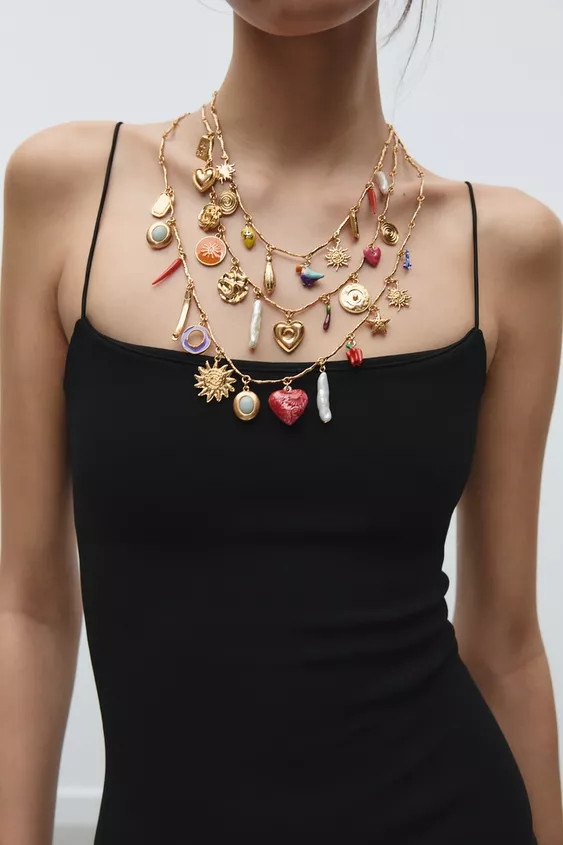 3-PACK OF CHARM NECKLACES | Zara US