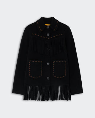 Western Fringe Jacket - Black | Guest In Residence