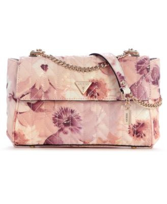 Guess Stacey Convertible Small Flap Crossbody Handbag - Floral Multi | Macy's