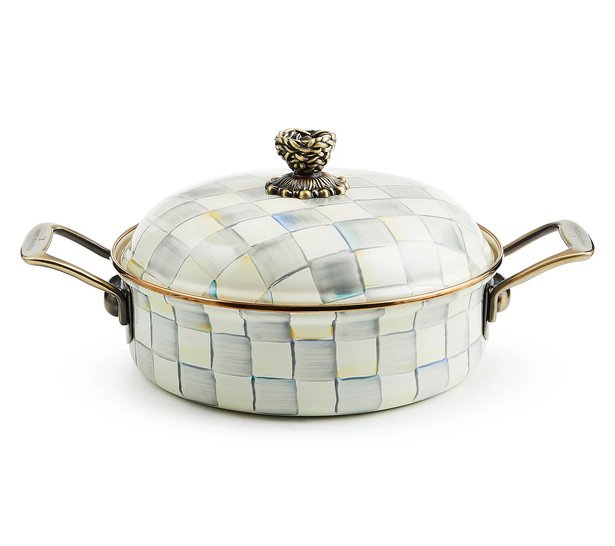 MacKenzie-Childs Sterling Check 3 Qt. Casserole | QVC