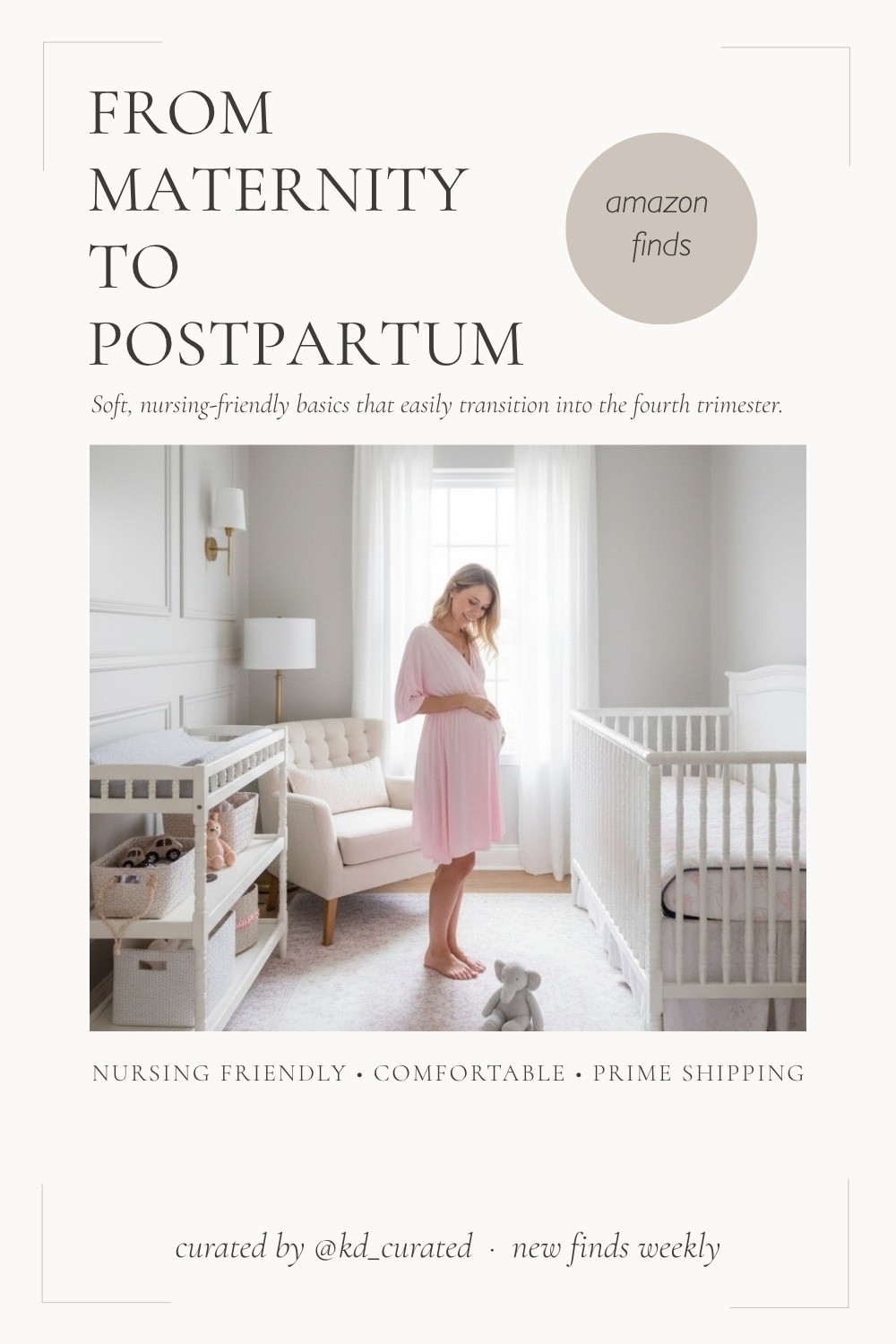 Nobody tells you that getting dressed in the fourth trimester is its own kind of hard. You're healing, running on no sleep, feeding a baby around the clock, and trying to remember the last time you drank a hot cup of coffee.
The best pieces are the ones that work with you, not against you. Think soft fabrics, easy nursing access, and comfortable fits that carried you through pregnancy and still feel great postpartum. No complicated layers. No squeezing into "real clothes" before you're ready.
I've rounded up nursing-friendly Amazon finds that transition seamlessly from bump to baby, so you can stay comfortable without sacrificing style. Find them all on my Amazon storefront.

#LTKmomlife #LTKBaby #LTKBump