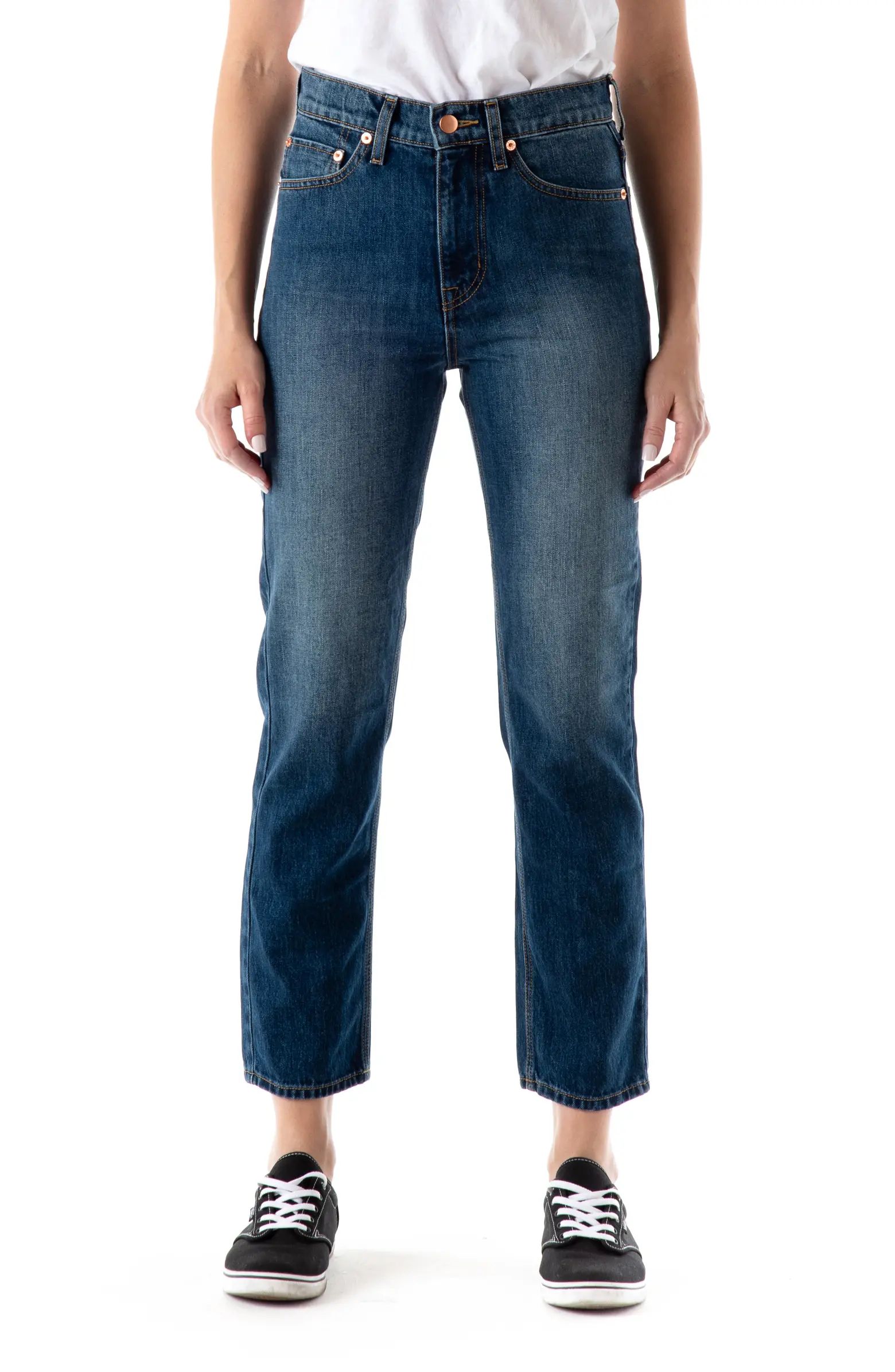 Modern American Lafayette High Waist Ankle Slim Straight Leg Jeans | Nordstrom | Nordstrom