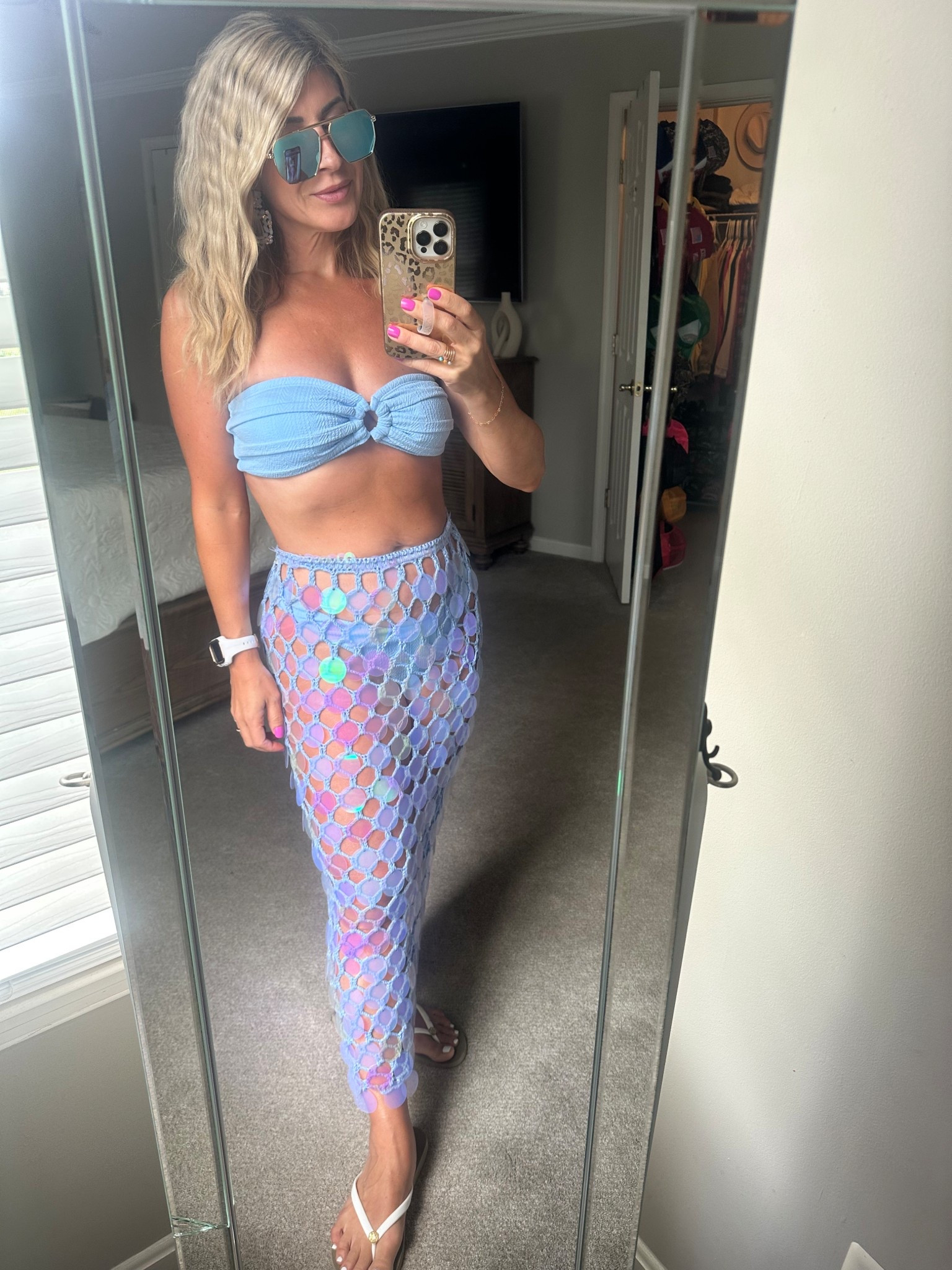 Pool party bikini and fishnet cover up 

#LTKParties #LTKSwim #LTKStyleTip