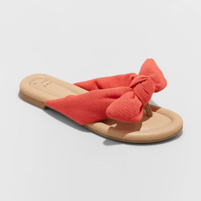 Women's Adley Bow Flip Flop Sandals - A New Day™ | Target