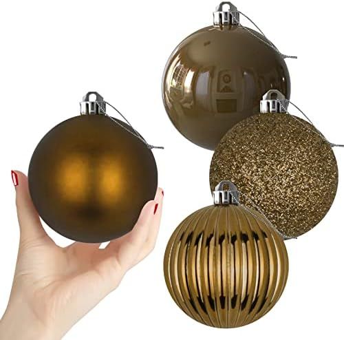 Vintage Copper 3.2" Large Christmas Balls - Christmas Tree Decoration Ornaments Shatterproof Hanging | Amazon (US)