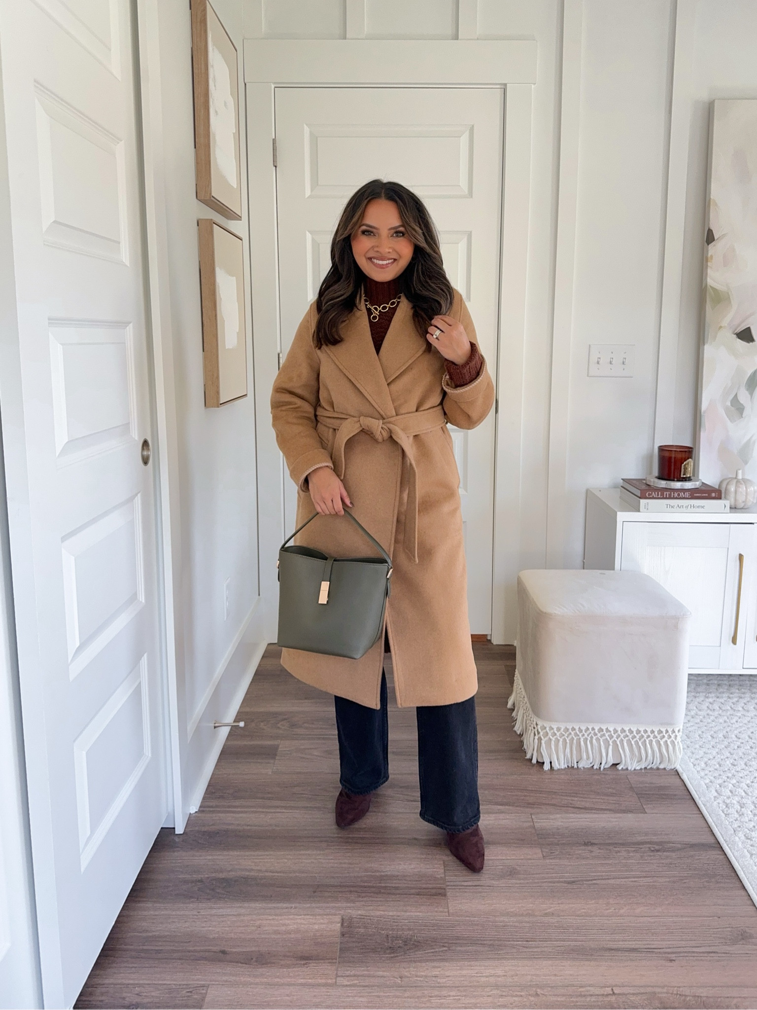 Gray sweater top size XS petite TTS 
Great sweater  pants size XS petite TTS
Camel wool trench coat size XXS TTS - sized down a size since this is in regular sizing
Brown turtleneck sweater size XS TTS 
Black jeans size 26 short TTS 
Brown boots size 5 TTS 
Lip gloss shade brown sugar 

Fall outfit 
Fall style 
Fall shoes 
Trench coat 
Winter outfit 
Thanksgiving outfit 

Honey Sweet petite 
Honeysweetpetite

#LTKStyleTip #LTKHoliday #LTKSeasonal