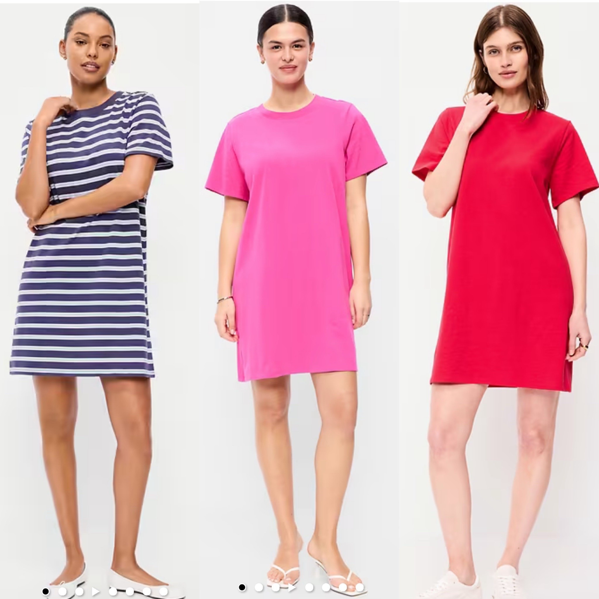 T-shirt dress only $10 today at old navy! The easiest outfit for summer!