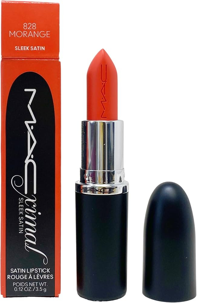 MAC Cosmetics Ximal Sleek Satin Lipstick - 828 Morange (Bright orange) 0.12 Oz / 3.5 g | Amazon (US)