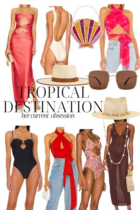 Tropical destination style - one of my sweet followers asked me to link outfits for a Hawaii trip, this one is for you. 

#onepieceswimsuits #strawhats #sunglasses #blouse #cutoutblouse #hawaiioutfits #vacationoutfits #LTKitbag

#LTKsalealert #LTKswim #LTKtravel