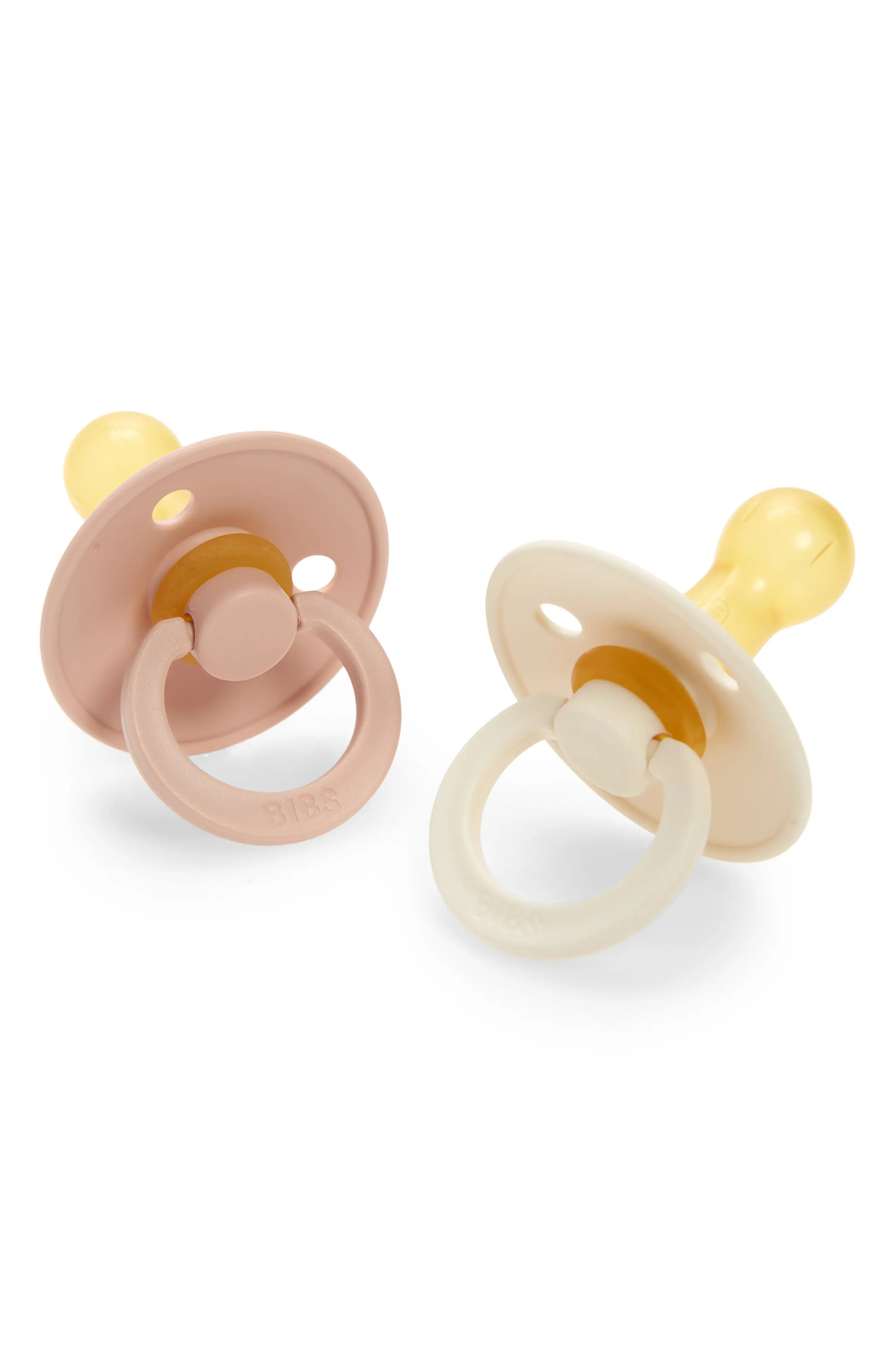 BIBS 2-Pack Pacifiers, Size 6-18 M in Blush /Ivory at Nordstrom | Nordstrom