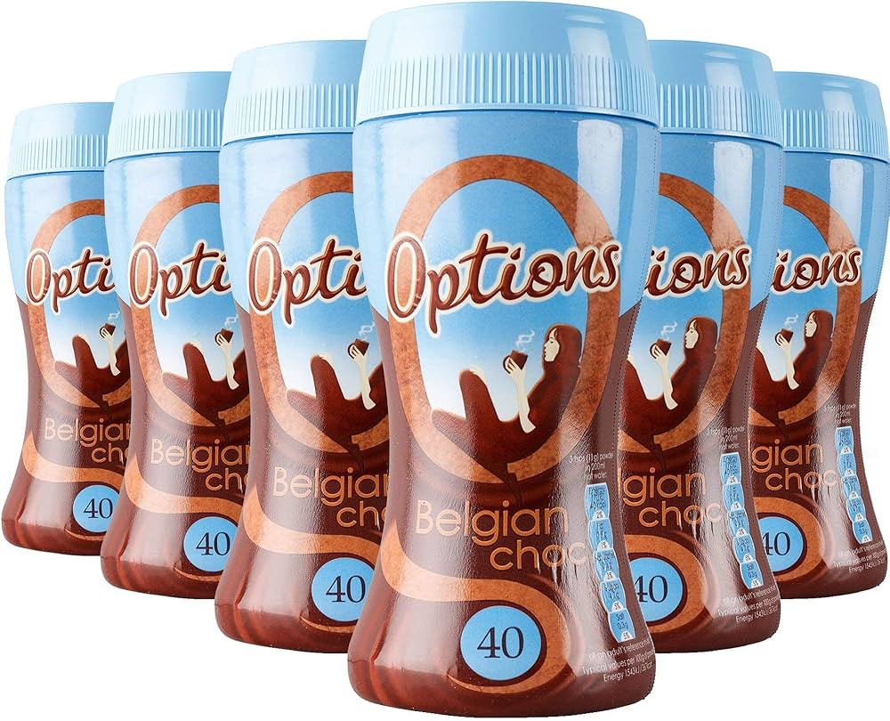 Options Belgian Hot Chocolate Drink (Multipack of 6 x 220g Jars) | Amazon (UK)