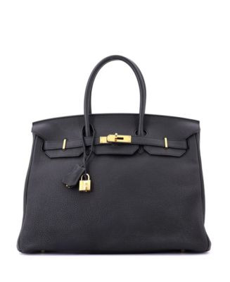 Pre-Owned HERMÈS Pre-Owned Hermes Birkin 35 Handbag Black Togo with Gold Hardware  | Bloomingdal... | Bloomingdale's (US)