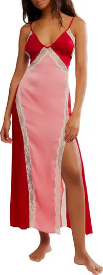Some Kind of Love Lace Trim Open Back Nightgown | Nordstrom