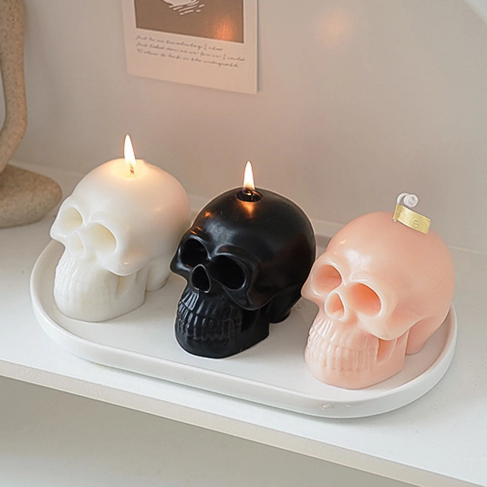 Scented Candle Harmless Not Stimulating Skull Shape Good Smell Soy Wax Full Skull Head Halloween ... | Walmart (US)