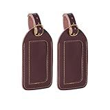 Conair Leather Luggage Tags for Travel, Suitcase Tags by Travel Smart, (2 Pack), Brown | Amazon (US)