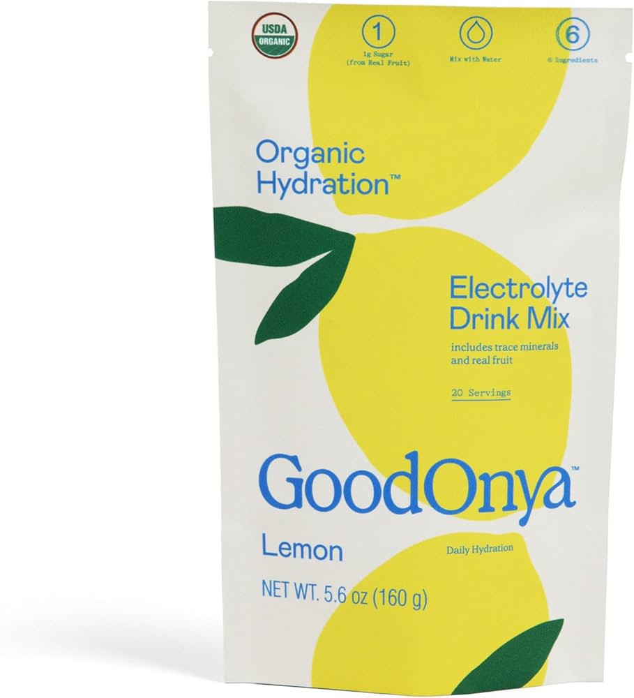 GOODONYA Organic Hydration Electrolyte Drink Mix, Certified Organic Hydration Powder, Non-GMO, Bi... | Amazon (US)