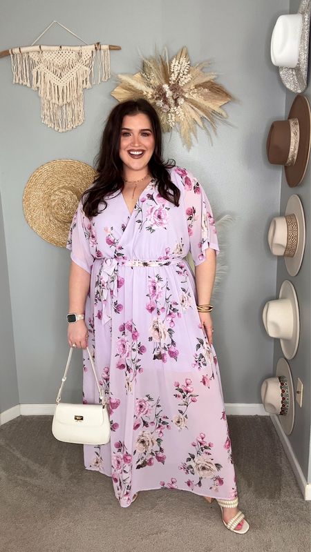 Lavender floral maxi dress from Amazon 💜💐✨ Flowy breathable fabric with modest coverage would make a great Easter dress. Comes in 20+ prints and colors. Wearing a size XXL, fits with extra room can size down! 

#LTKplussize #LTKSeasonal #LTKstyletip