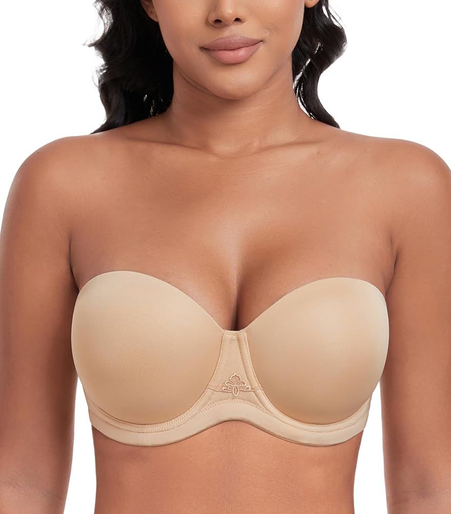 DotVol Women's Multiway Strapless Bra Full Figure Underwire Contour Beauty Back Plus Size Bra | Amazon (US)