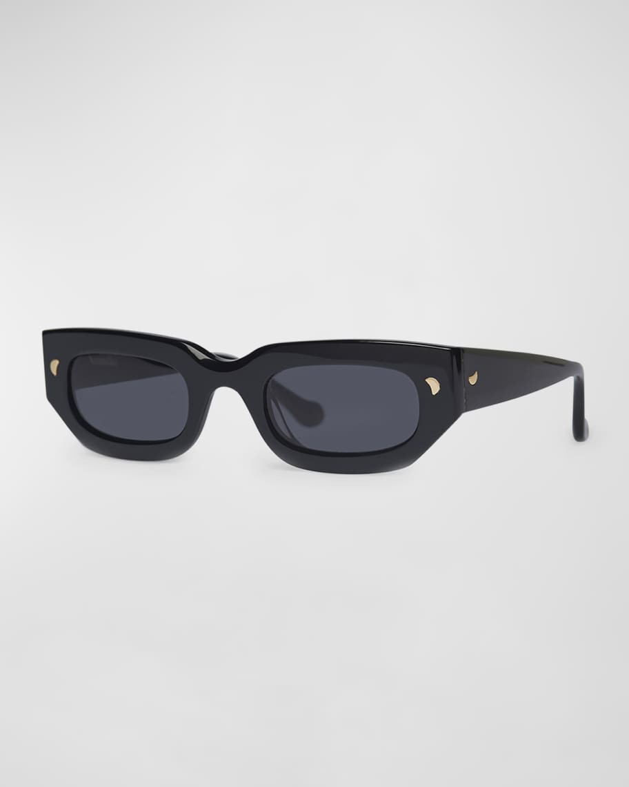 Nanushka Kadee Oval Acetate Sunglasses | Neiman Marcus
