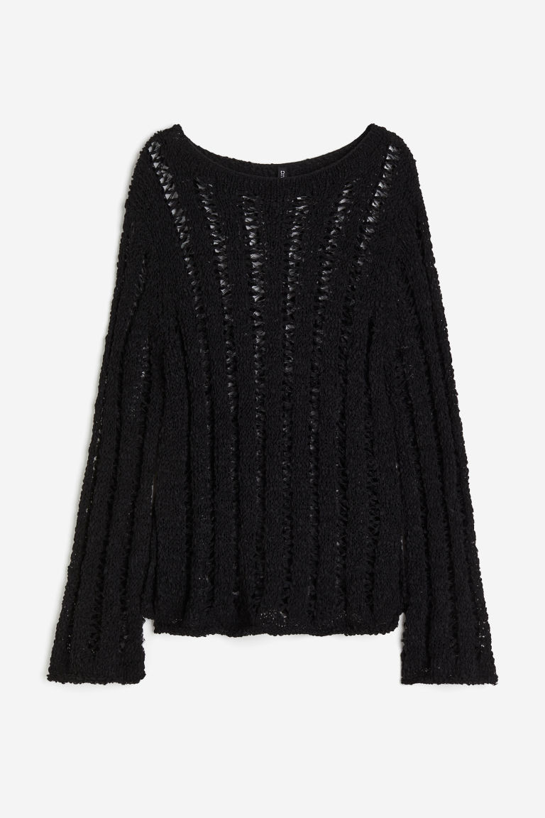 H & M - Ladder-stitch-look Sweater - Black | H&M (US + CA)