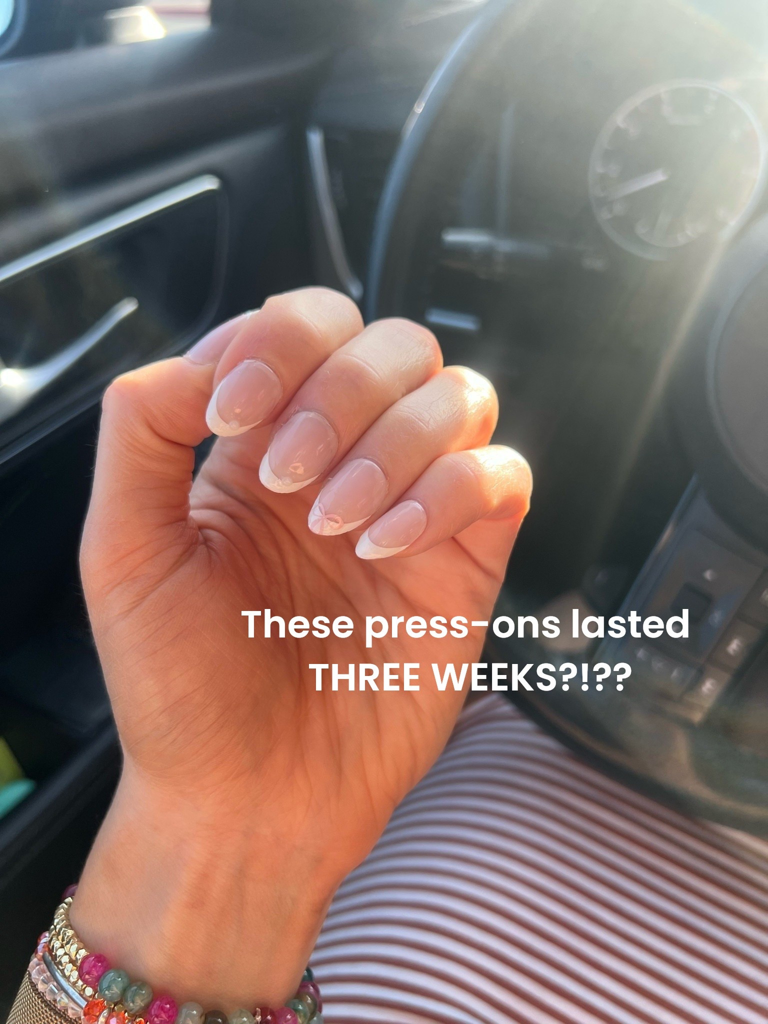 I’ve never had press-ons last this long! @PaintLab nailed it with these designs and how well they last 😍🎀 this is how they looked after 3 weeks of wear! Finally changing them today 🩷

#LTKootd #LTKBeauty