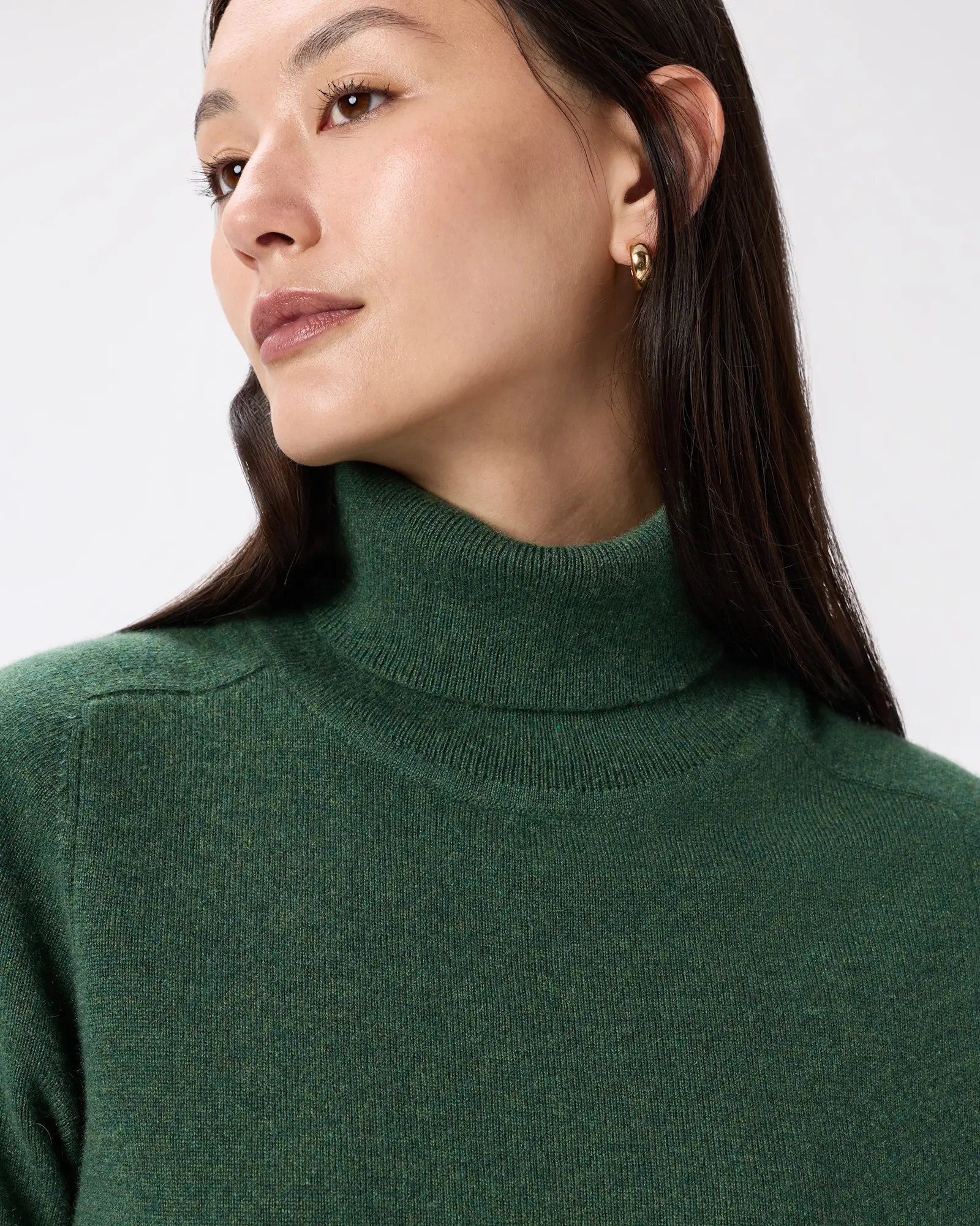 Cashmere Turtleneck Sweater | Quince in Forest Floor Green | Quince