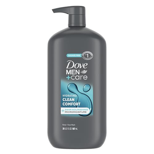 DOVE MEN + CARE Body and Face Wash Hydrating Clean Comfort Men's Body Wash with 24-Hour Nourishing Micromoisture Technology 30 oz | Amazon (US)