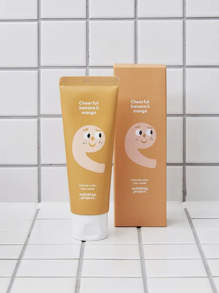 Cheerful Banana & Mango Clay Mask by Nahthing Project | Mochi Kids