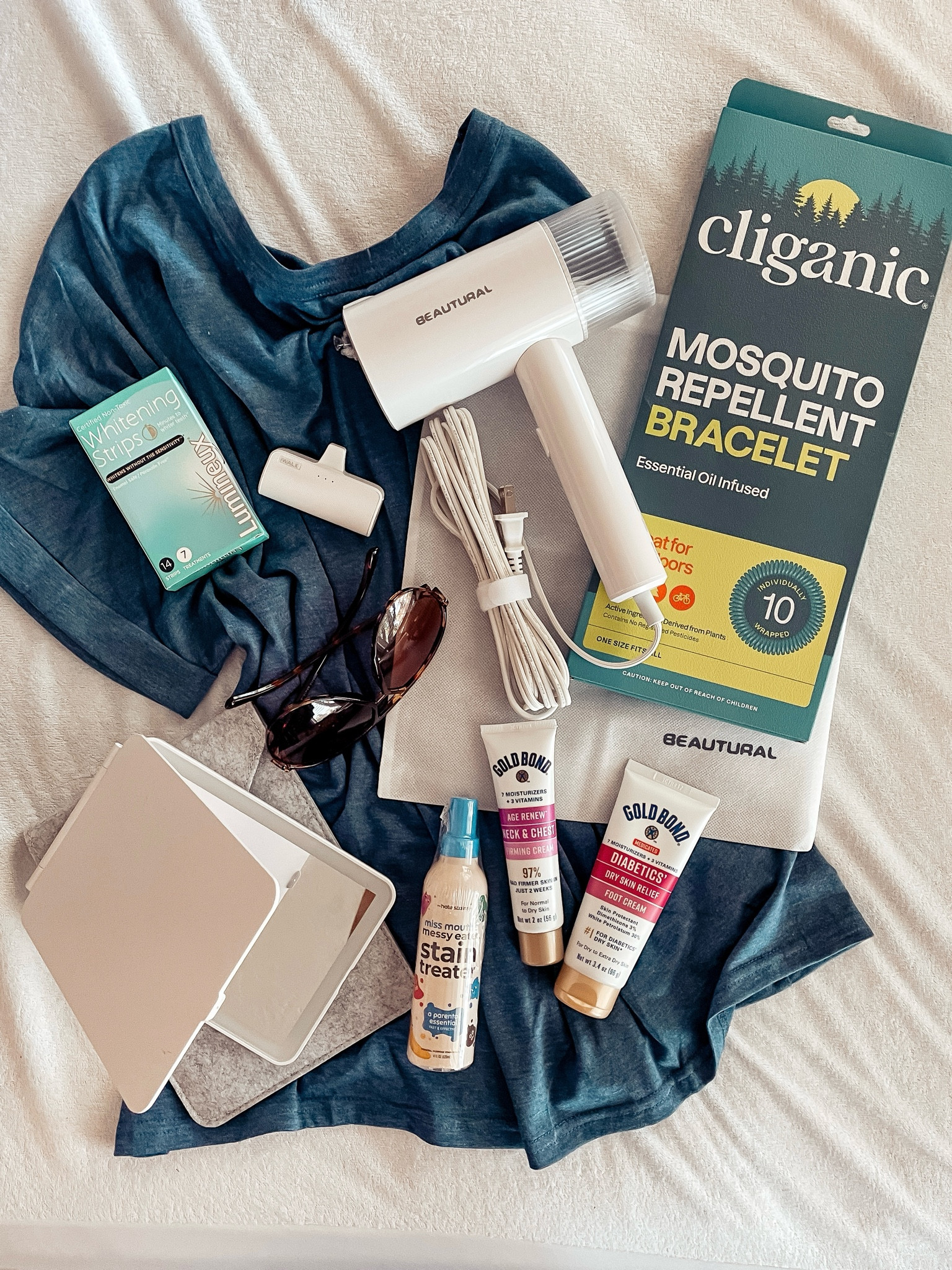 { recent amazon purchases ❥

• Langwyqu Oversized T-Shirt in Navy - L 
*could’ve done a M; size down one. 
• iWalk Portable Charger in White 
• BEAUTURAL Steamer in White 
• GUVIVI Retro Aviator Sunglasses Tortoise1 Frame - Gradient Brown Lens 
• FUNTOUCH Light Up Mirror
• Lumineux Teeth Whitening Strips
• Gold Bond Age Renew Neck & Chest Firming Cream 
• Gold Bond Foot Cream 
• Cliganic Mosquito Repellent Bracelets 
• Miss Mouth’s Messy Eater Stain Treater Spray 

Affordable Amazon Finds . Modern Rez Girl Aesthetic } 

#LTKFindsUnder50 #LTKTravel #LTKBeauty