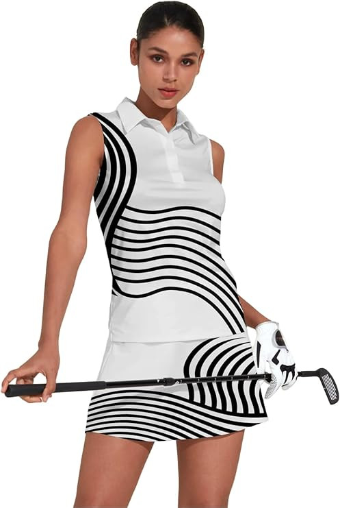ACEGOLFS Women's Golf Shirts Sleeveless Collared Shirt for Women Quick Dry Button Up Tennis T-Shi... | Amazon (US)