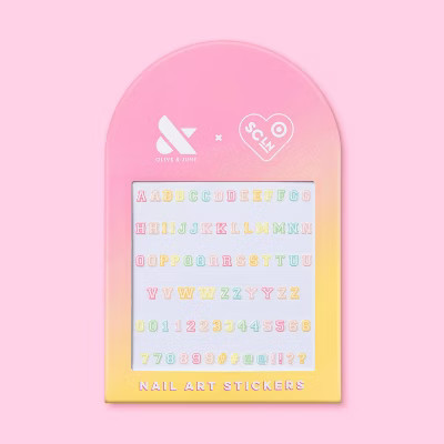 Stoney Clover Lane x Target Olive & June Nail Art Stickers - Letters/Numbers - 80ct | Target