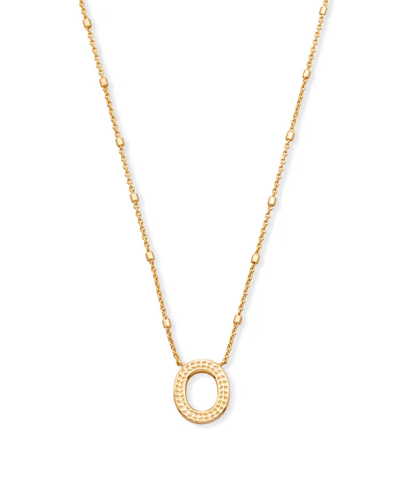 Letter O Pendant Necklace in Gold | Kendra Scott