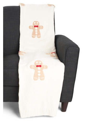 Gingerbread Man Baubles Throw | TJ Maxx
