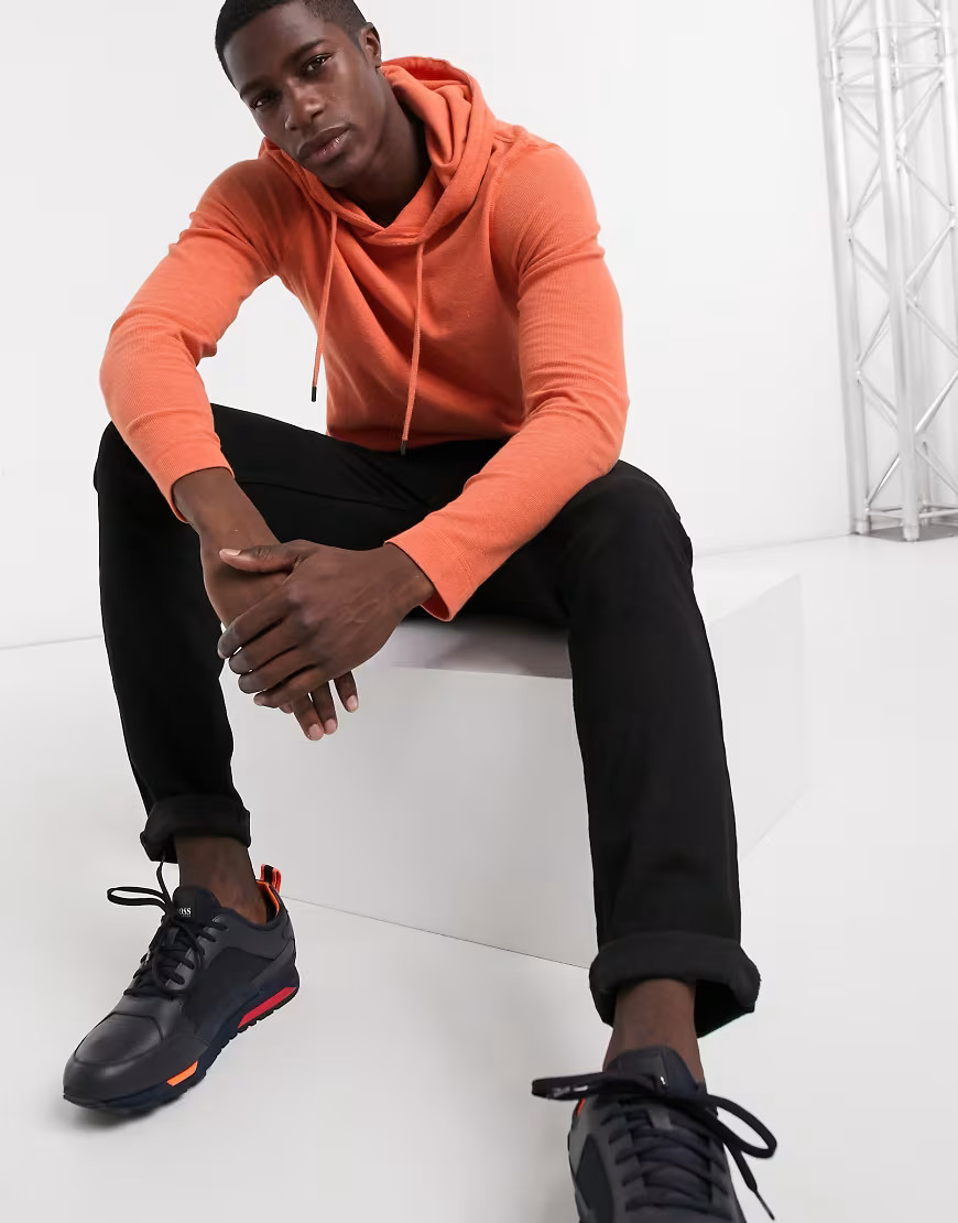 BOSS Thoody logo hoodie-Orange | ASOS (Global)