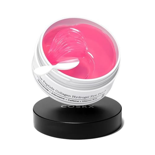 COSRX Pink Peptides Collagen Hydrogel Eye Patch for Puffy Eyes and Dark Circles, Under Eye Mask, ... | Amazon (US)