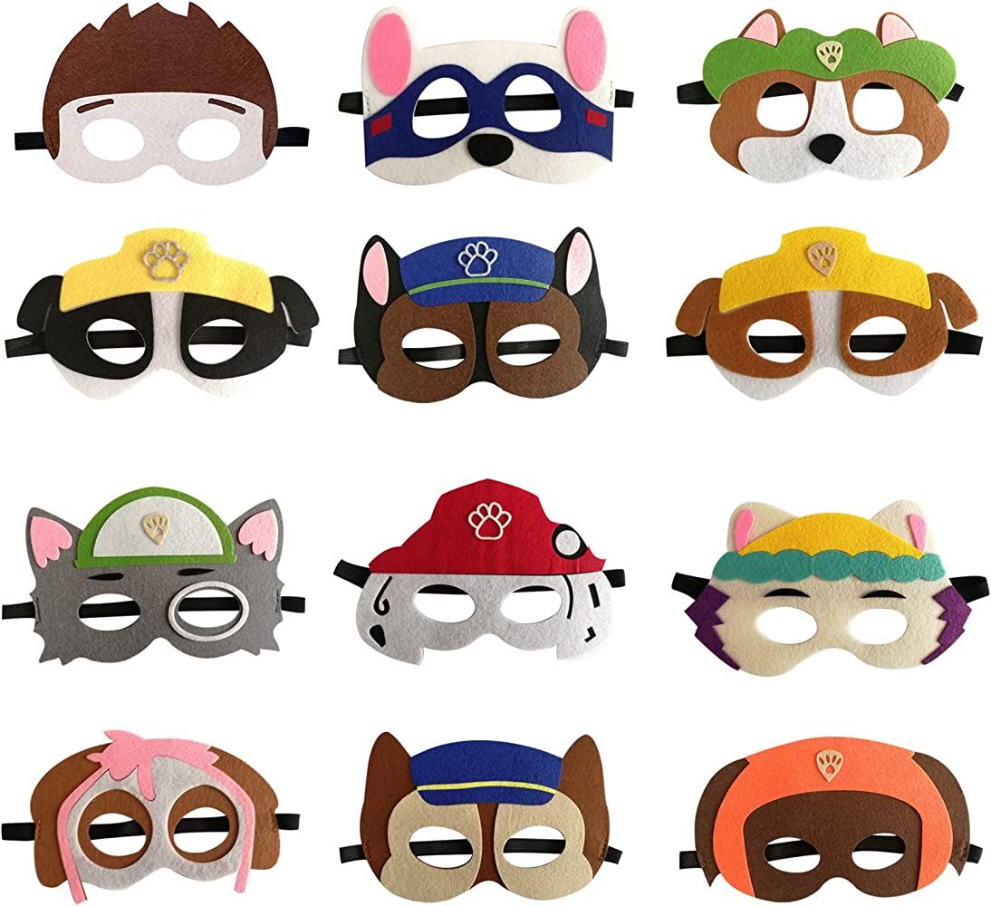 12PCS Dog Patrol Birthday Party Masks for Boy Girl Party Favors Party Supplies | Amazon (US)