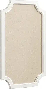 Kate and Laurel Hogan Framed Scalloped Decorative Wall Pinboard, White, 18 x 30, Rustic Modern Fa... | Amazon (US)