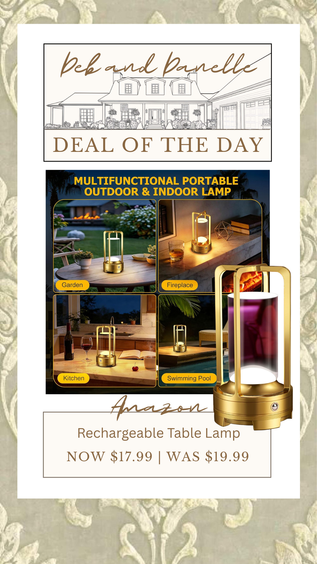 There is a great deal on this rechargeable table lamp. These can be used indoor and outdoor.  

 #LTKSeasonal #LTKHome #LTKSaleAlert