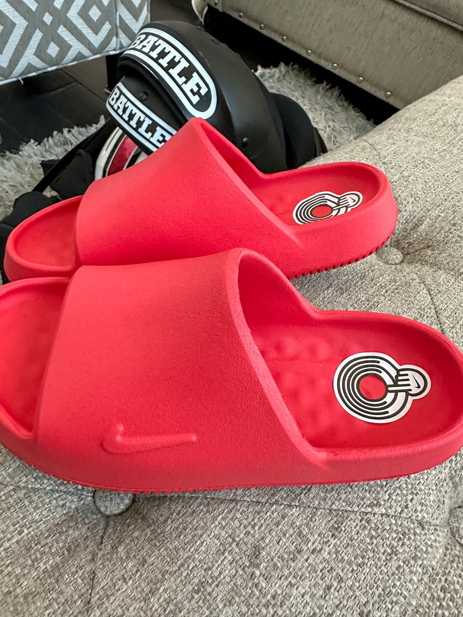 Nike 2.0 slides for kids. I ordered these for my son for after football. 🏈🏈 #slides #nikeslides #football