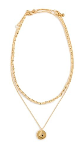 Madewell Women's Bamboo Layer Necklace Pack, Pale Gold, One Size | Amazon (US)