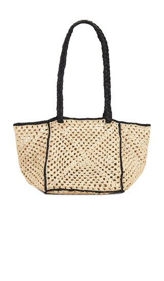 Revalli Tote in Natural & Black | Revolve Clothing (Global)